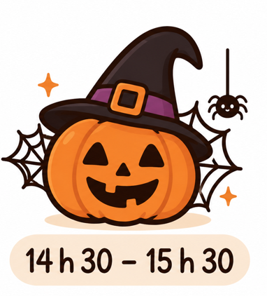 🎃 Atelier Halloween Enfant – Boîte Magique & Cookie Gourmand